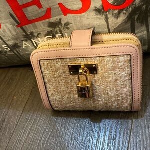 NWT Pink Guess  faux Leather Wallet